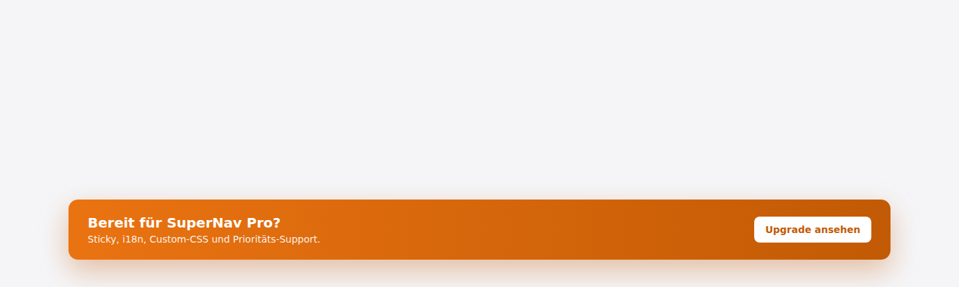 CTA-Leiste unterhalb des Panels (Frontend)
